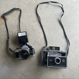 Canon AE-1 and Polaroid 430 Bundle